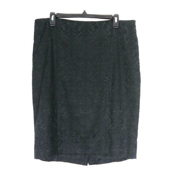 Mossimo Black Brocade Lace Pencil Skirt - Picture 1 of 5